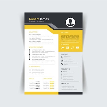 Modern cv template Free Vector