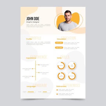 Modern cv template Free Vector