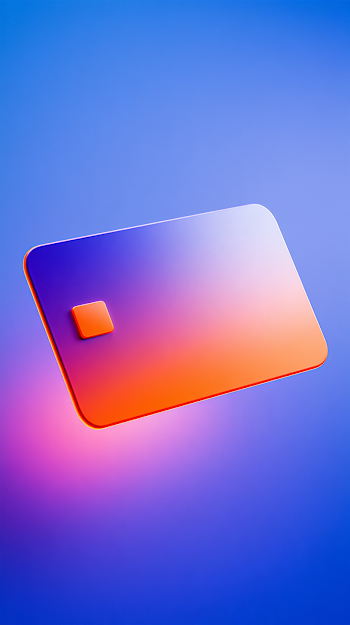 Modern Debit Card with Gradient Background