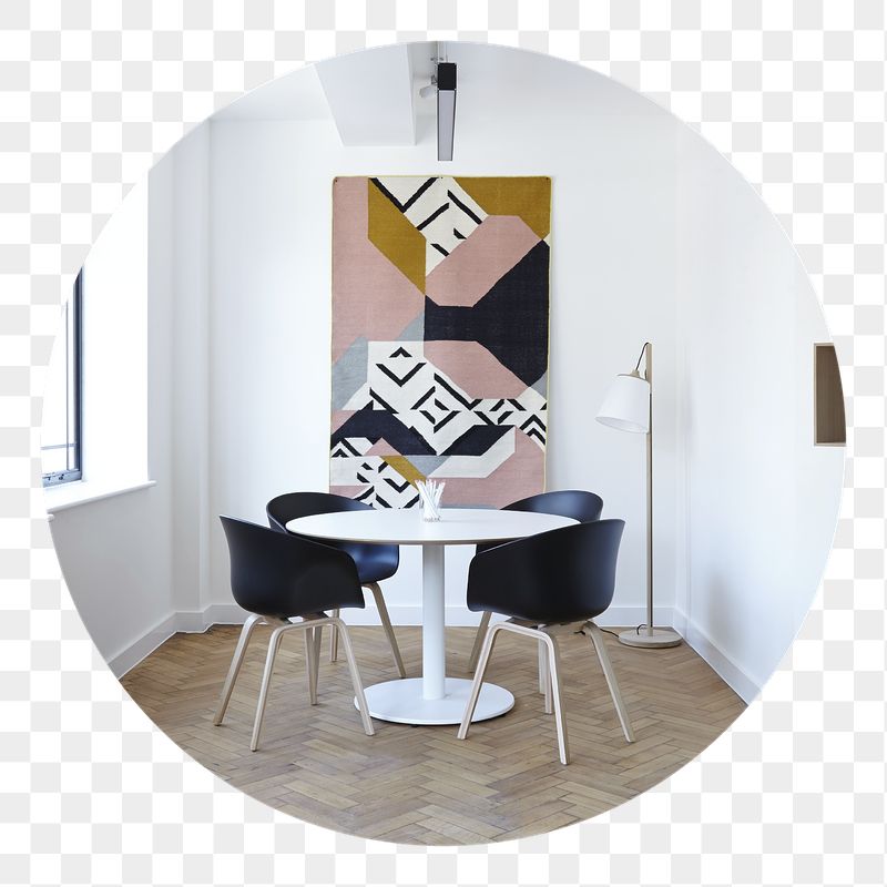 Modern dining room png badge, | Free PNG - rawpixel
