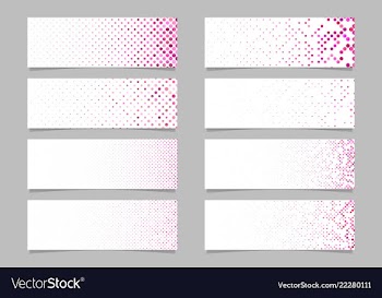 Modern dot pattern banner background template set vector image