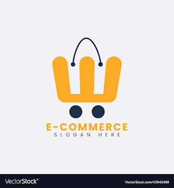 modern ecommerce online shop store logo design