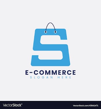 modern ecommerce online shop store logo design