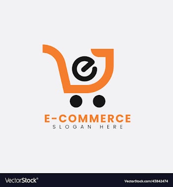 modern ecommerce online shop store logo design