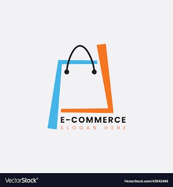 modern ecommerce online shop store logo design