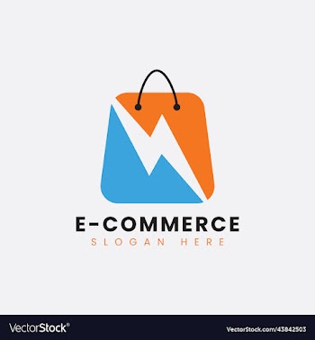 modern ecommerce online shop store logo design