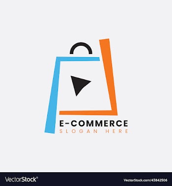 modern ecommerce online shop store logo design