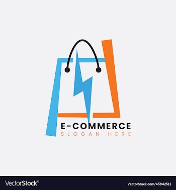 modern ecommerce online shop store logo design