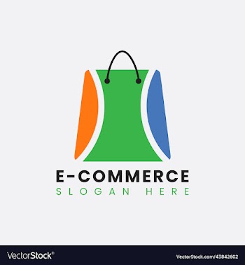 modern ecommerce online shop store logo design