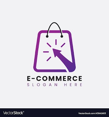 modern ecommerce online shop store logo design