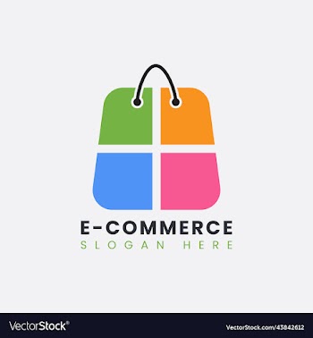 modern ecommerce online shop store logo design