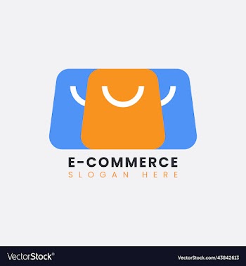 modern ecommerce online shop store logo design