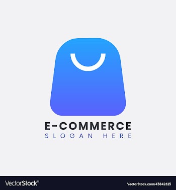modern ecommerce online shop store logo design
