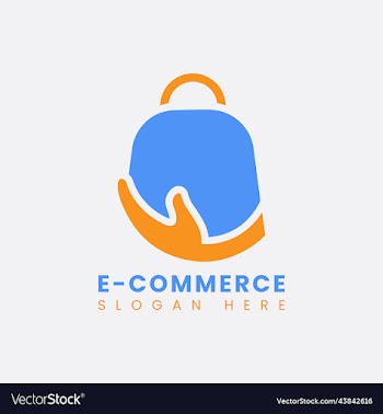 modern ecommerce online shop store logo design