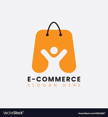 modern ecommerce online shop store logo design