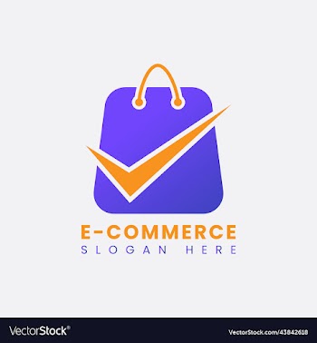 modern ecommerce online shop store logo design