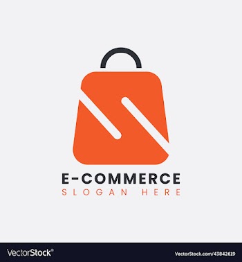 modern ecommerce online shop store logo design