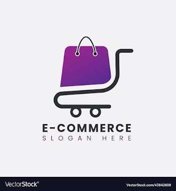 modern ecommerce online shop store logo design co