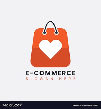 modern ecommerce online shop store logo design co