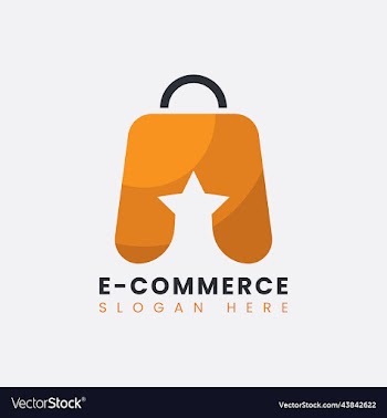 modern ecommerce online shop store logo design co