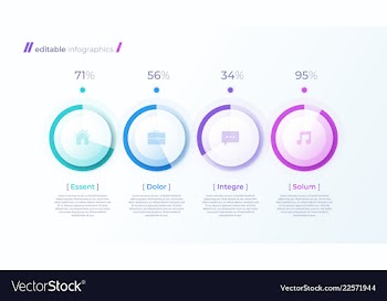  					Modern editable infographic template with vector image														