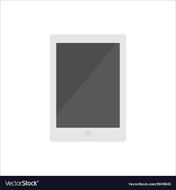 Modern Electronic Tablet Gadget White vector image