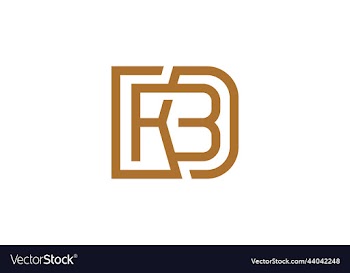 modern elegant luxury letter monogram initial kb