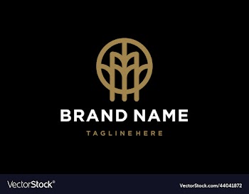 modern elegant luxury letter monogram initial m