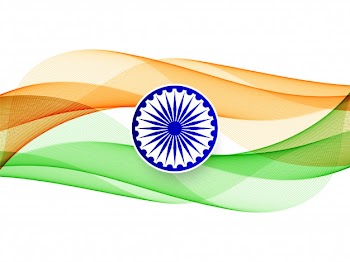 Modern elegant wavy indian flag background Free Vector