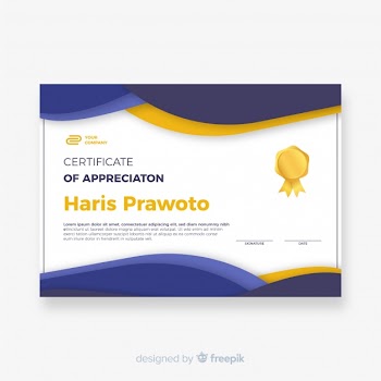 Modern flat certificate template