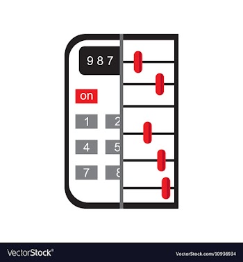 Modern flat icon abacus on white background vector image
