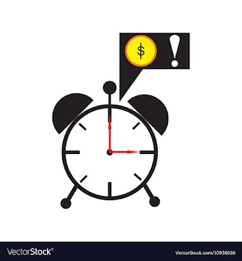 Modern flat icon alarm clock on white background vector image