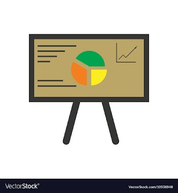 Modern flat icon bright chart diagram presentation vector image