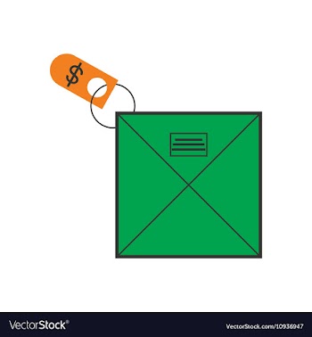 Modern flat icon bright envelope of money vector image
