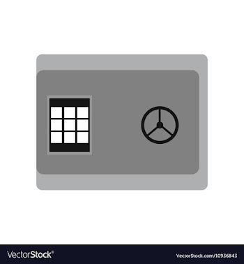 Modern flat icon cash safe on white background vector image