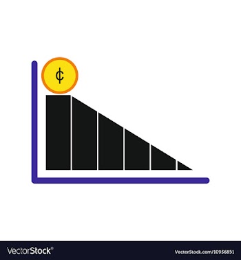Modern flat icon economic graph on white vector image