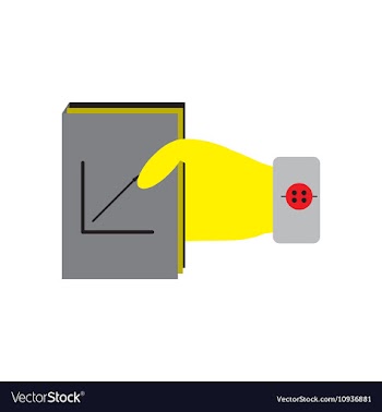 Modern flat icon economic report in hand vector image