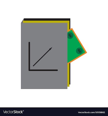 Modern flat icon financial report on white vector image