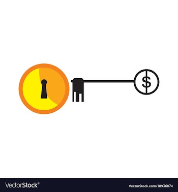 Modern flat icon key money on white background vector image