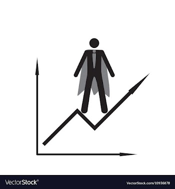 Modern flat icon man and schedule on white vector image
