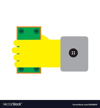 Modern flat icon Money in hand on white background vector image