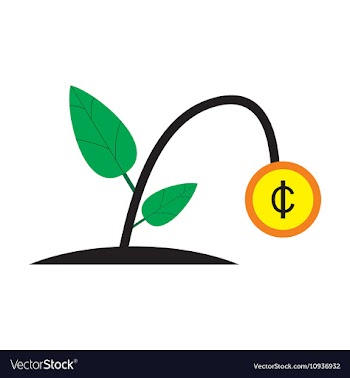 Modern flat icon money plant on white background vector image