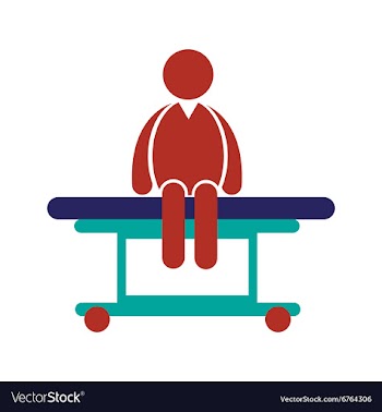 Modern flat icon on white background man sitting vector image