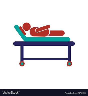 Modern flat icon on white background patient in vector image
