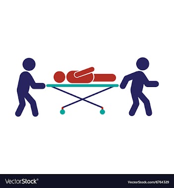 Modern flat icon on white background patient on vector image