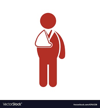 Modern flat icon on white background patient with vector image