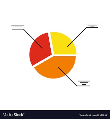 Modern flat icon pie Chart on white background vector image
