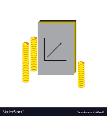 Modern flat icon Report and coins on white vector image