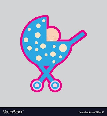 Modern flat icon stylish background baby in vector image