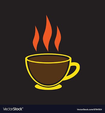 Modern flat icon with Black background Indian tea vector image